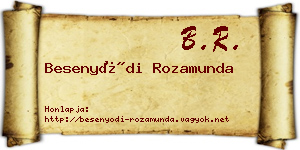 Besenyődi Rozamunda névjegykártya